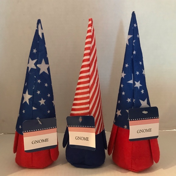 Gnomes Red, White And Blue Shelf Sitters 10” 4th Of July Felt Gnomes - Picture 2 of 8